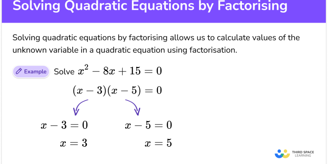 Solving Quadratic Equations