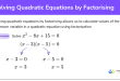 Solving Quadratic Equations