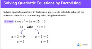 Solving Quadratic Equations